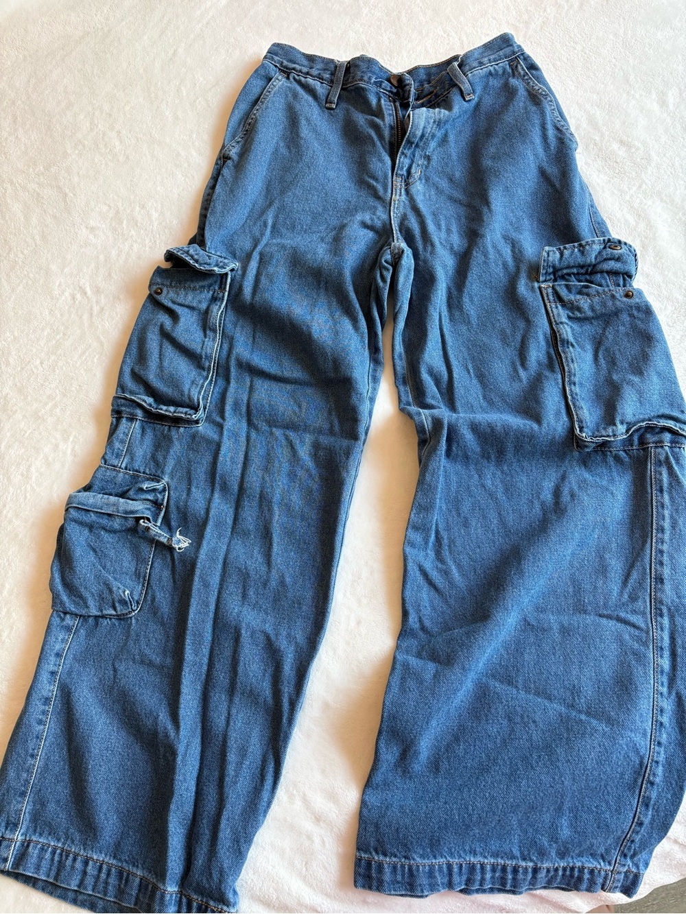 Blue Cargo Denim Jeans never worn